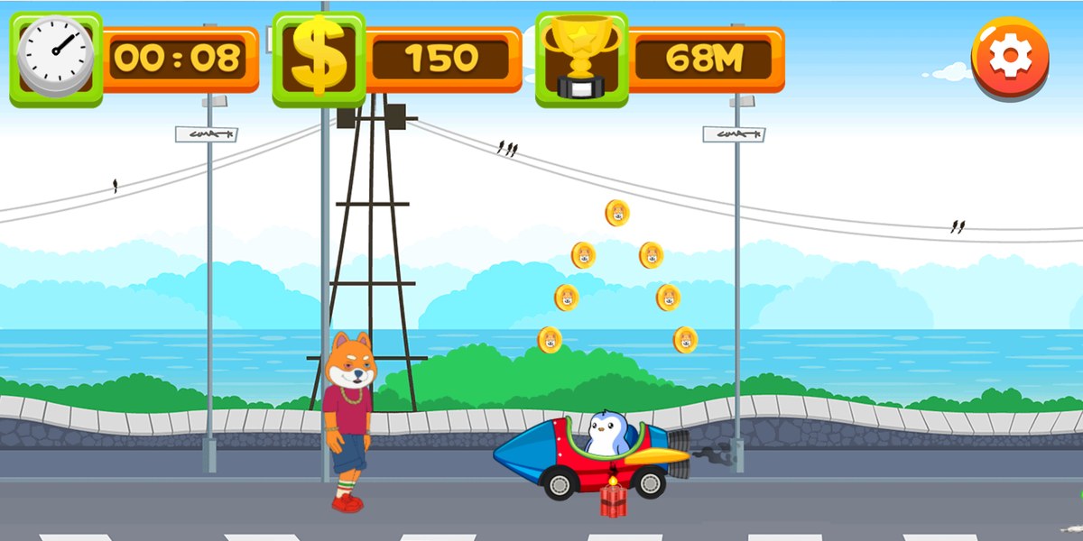 Puff Dog Dash - chilled Puff Dog game art